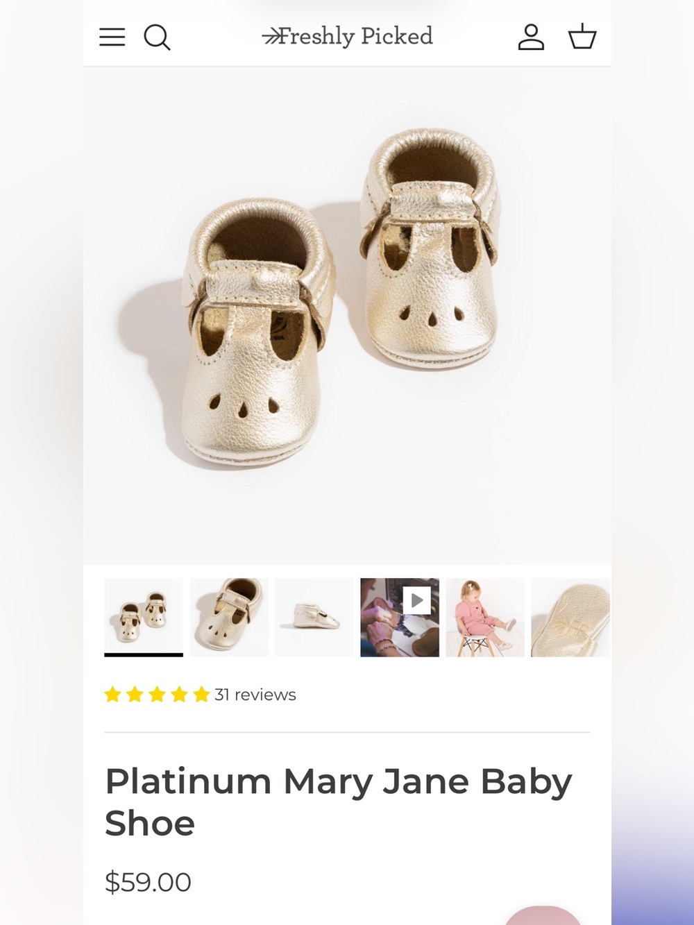 Platinum Mary Jane Baby Shoes - Metallic Gold Kids Shoes size 4